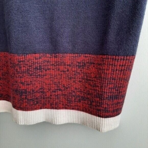 LOVE & LEGEND / Midi Sweater Dress V-neck Navy Blue PLUS Sz 2X - Picture 6 of 8